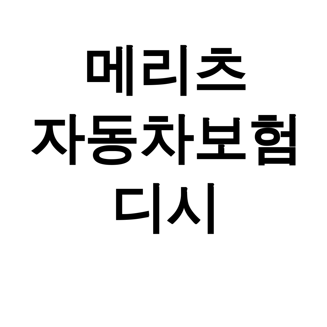 메리츠 자동차보험 디시