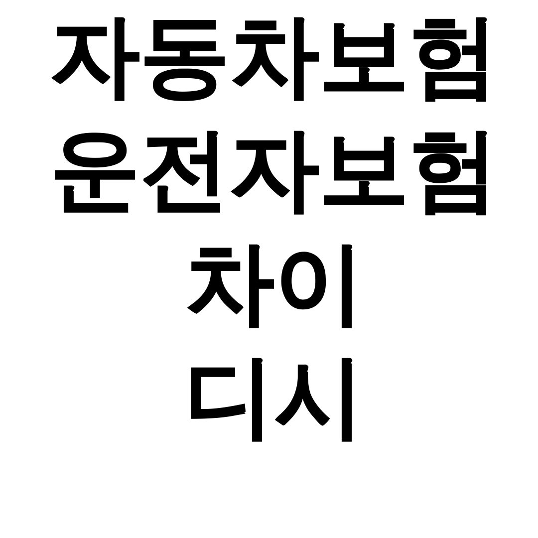 자동차보험 운전자보험 차이 디시