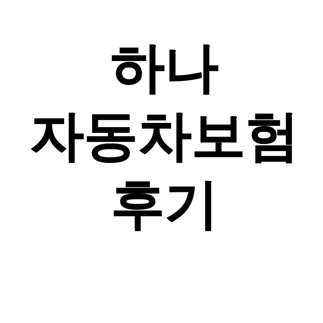 하나 자동차보험 후기