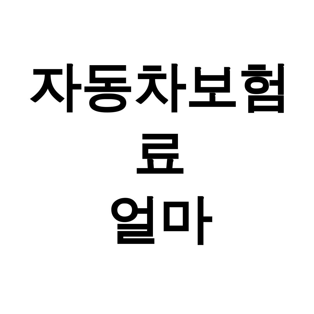자동차보험료 얼마