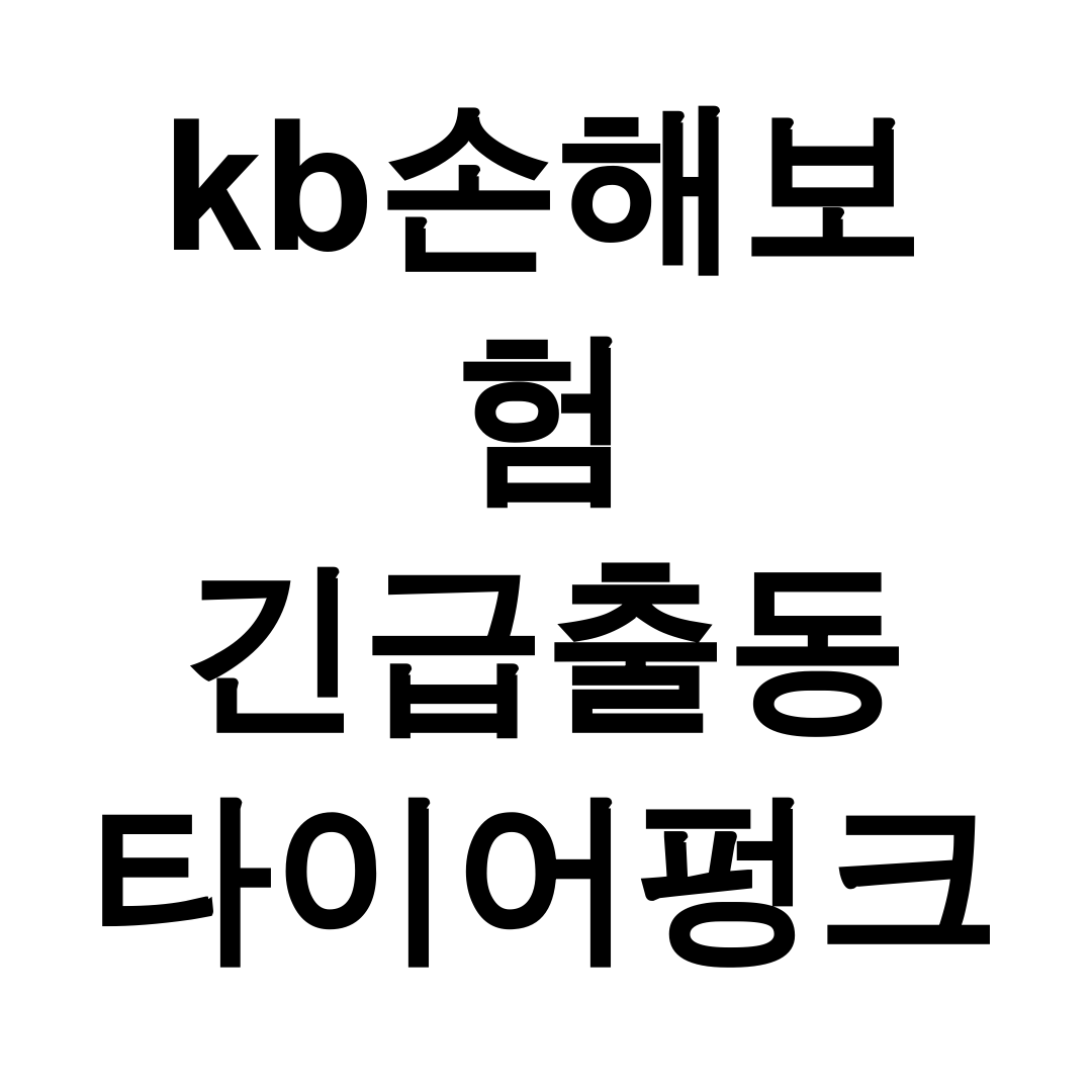 kb손해보험 긴급출동 타이어펑크